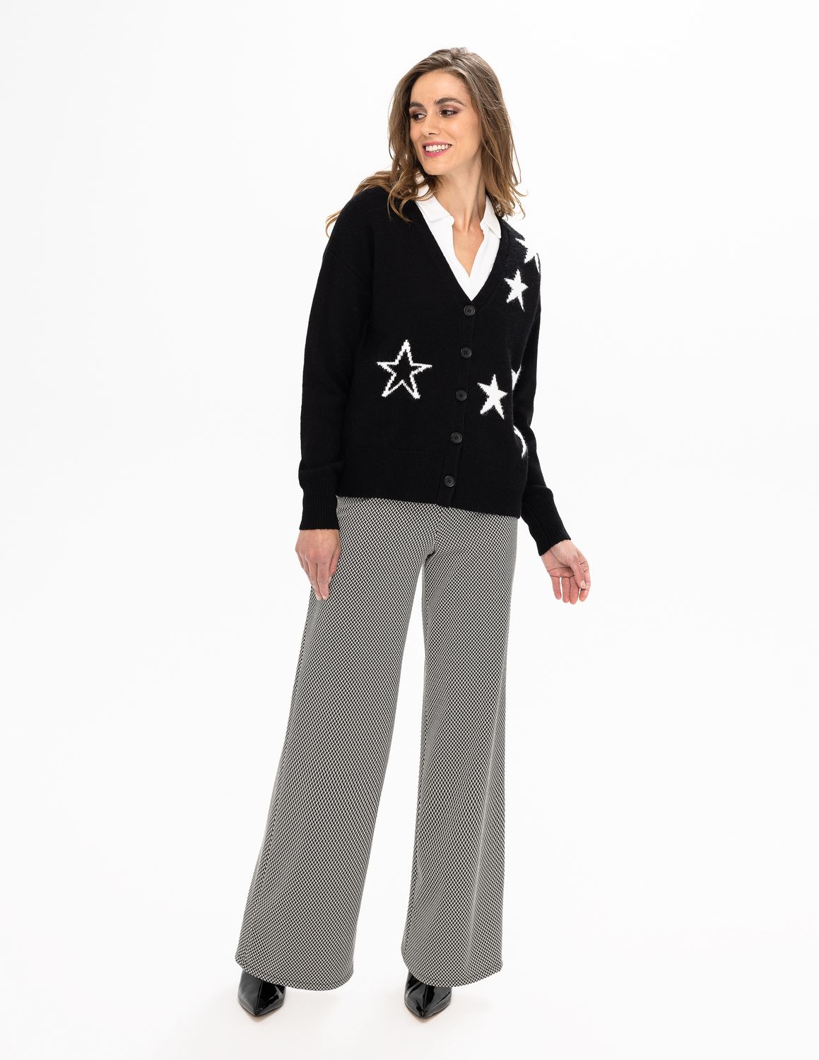 Knit Pant R10064 E2172, Color: Black Combo, Size: XS