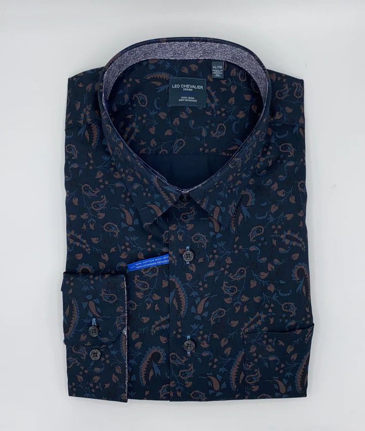 Button Down Long Sleeve Shirt 621464, Color: Midnight, Size: M