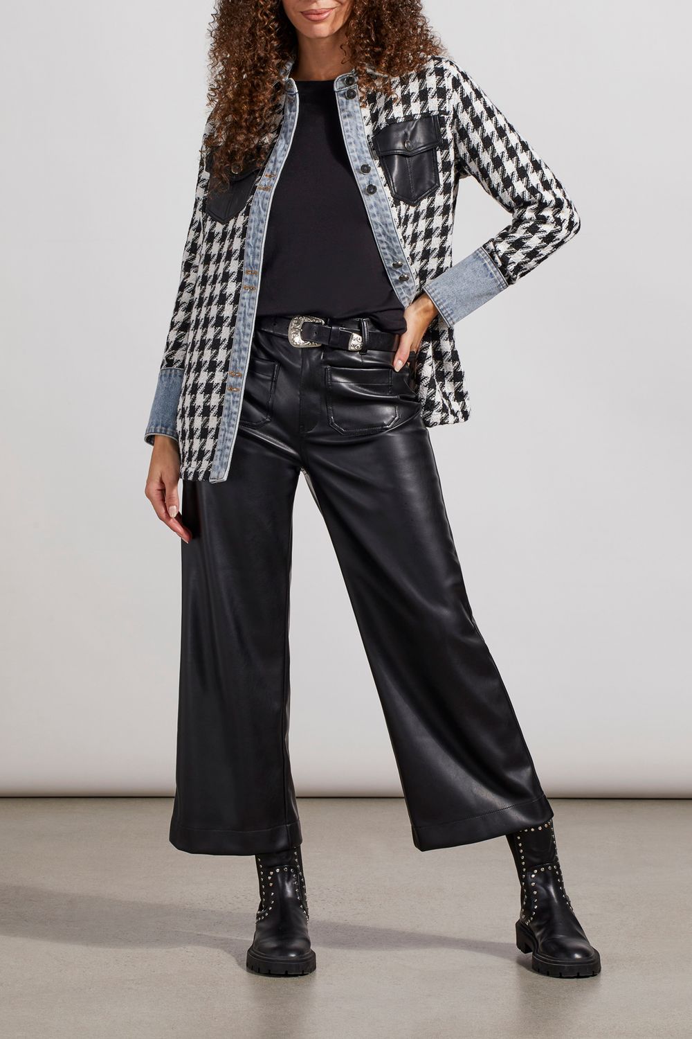 Brooke Hugging Wide Leg Crop Pant 5311O-4610, Color: Black, Size: 2
