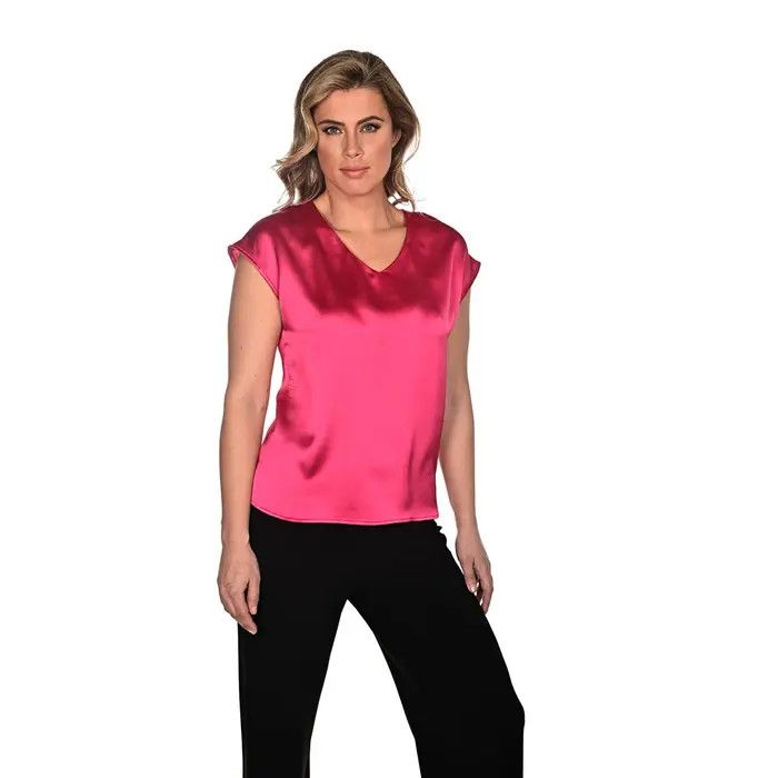 Woven Top 234468, Color: Fuchsia, Size: 4