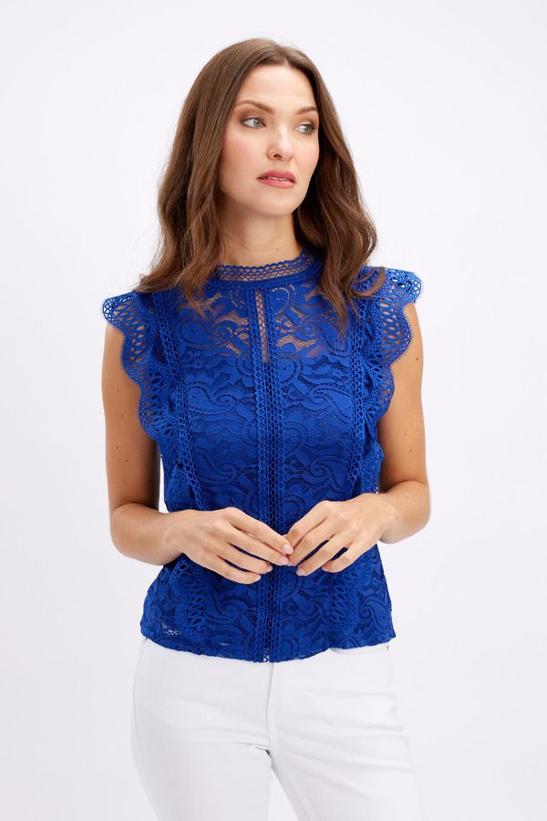Lace Top Style 246254U, Color: Royal, Size: S