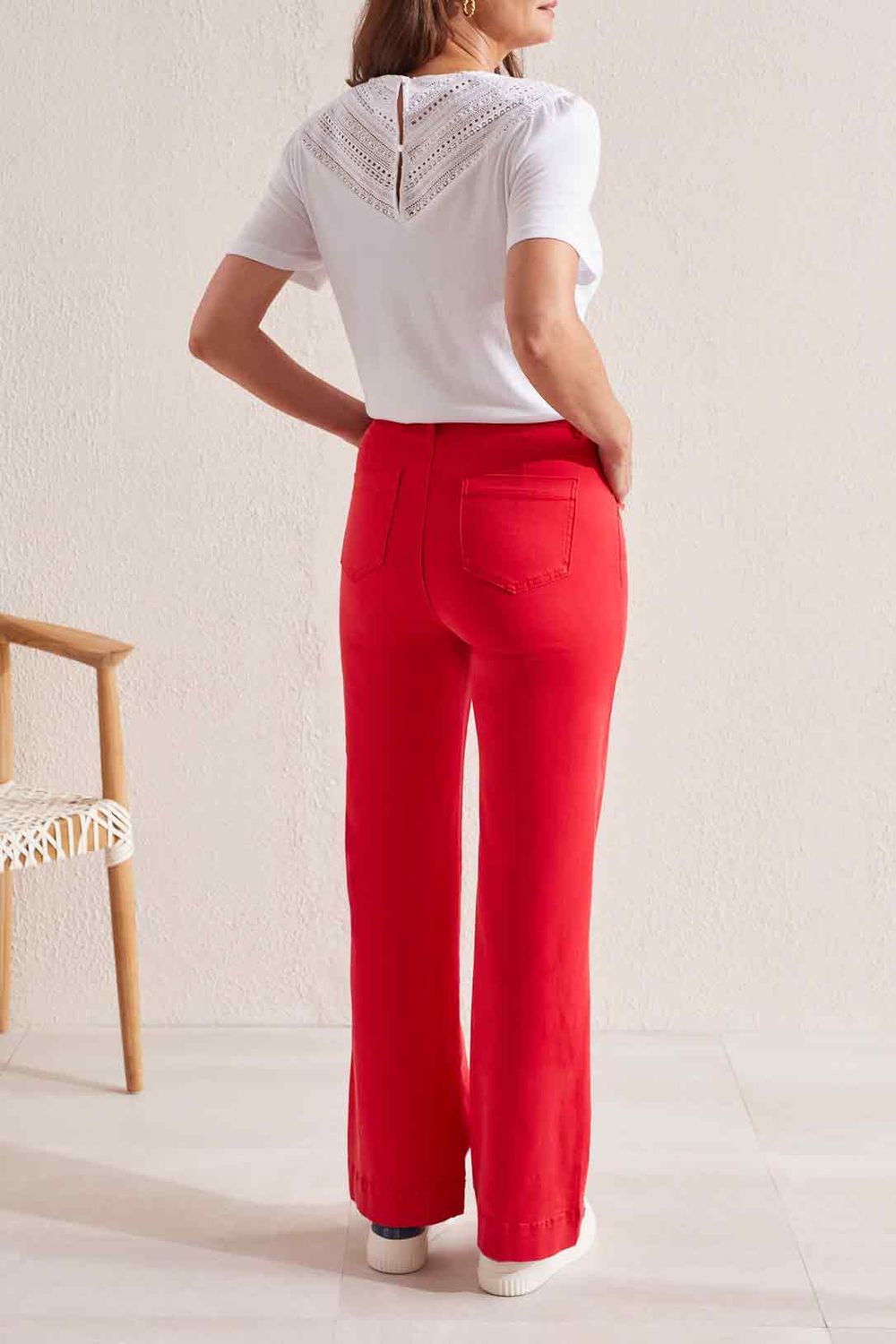 Fly Front Pant 1760O, Color: Poppy Red, Size: 4