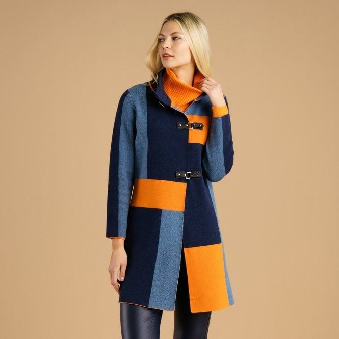 Orange/Blue/Navy Cardigan 6364, Size: XS