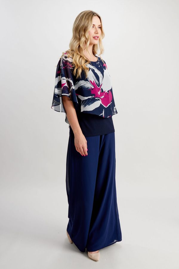 Draped Chiffon Poncho Top Style 248100, Size: 8