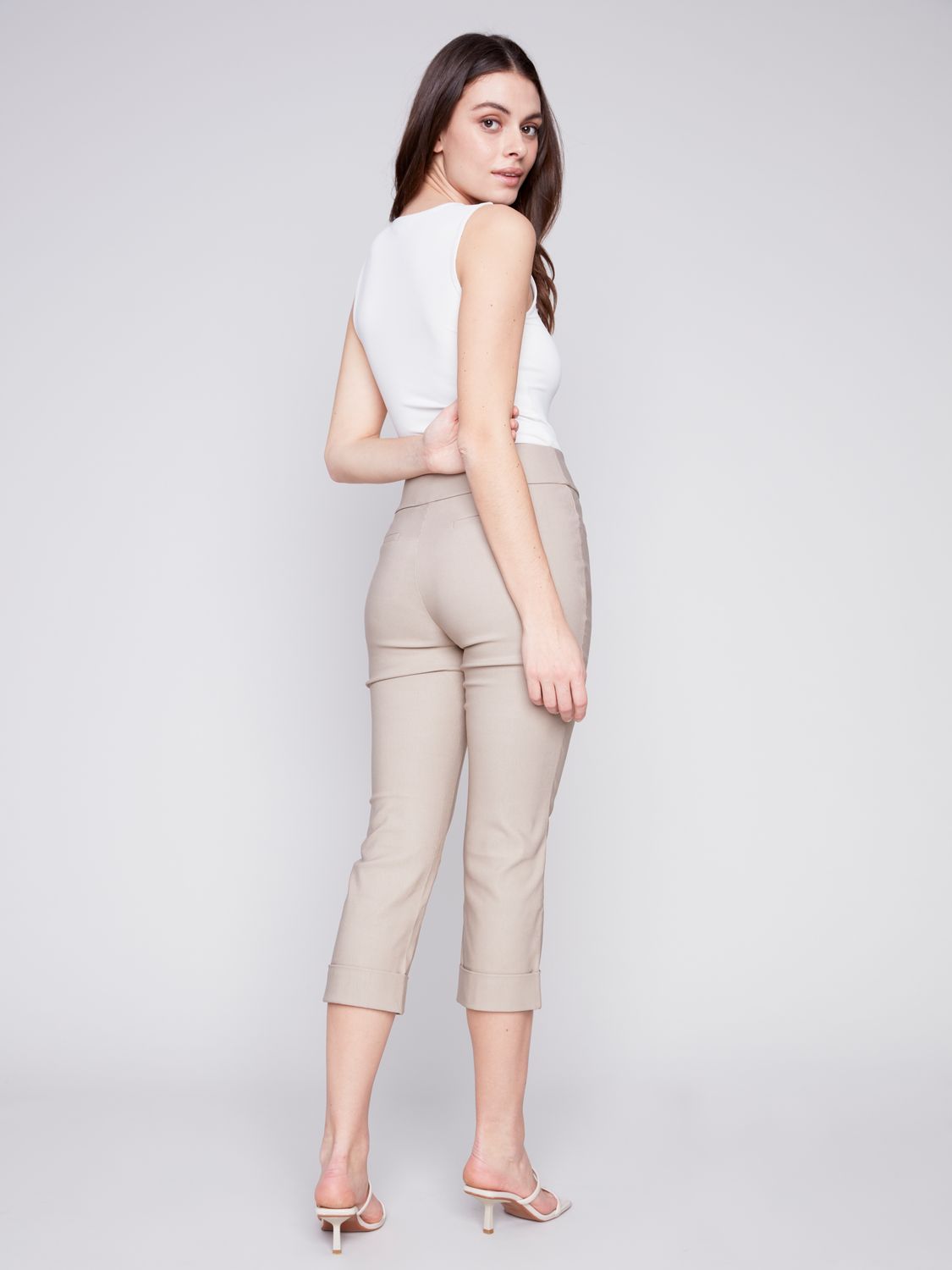 Pants With Rolled Up Cuffs C5259XR/560A, Color: Griege, Size: 4