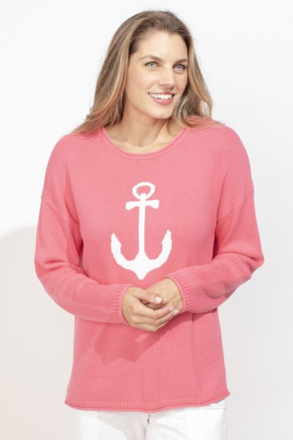 Anchor Pullover 27103, Color: Watermelon, Size: S