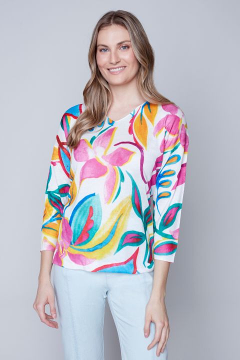Knit Sweater 6966, Color: Multi, Size: XS