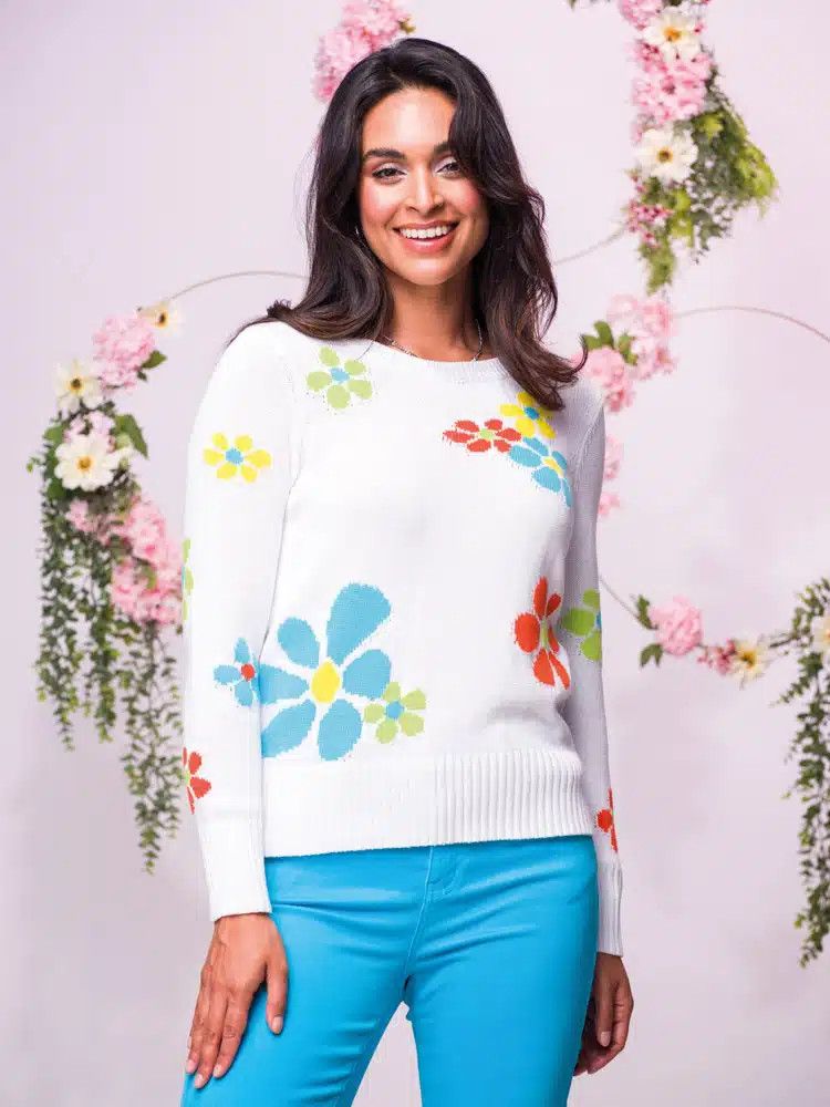 Spring Sweater EW32025, Color: White, Size: S