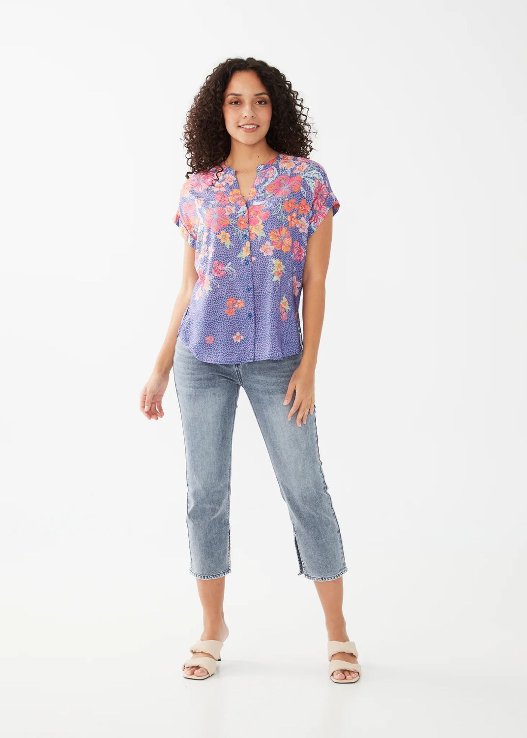 Short Sleeve Dolman Shirt 7309397, Color: Tropic Point, Size: XS