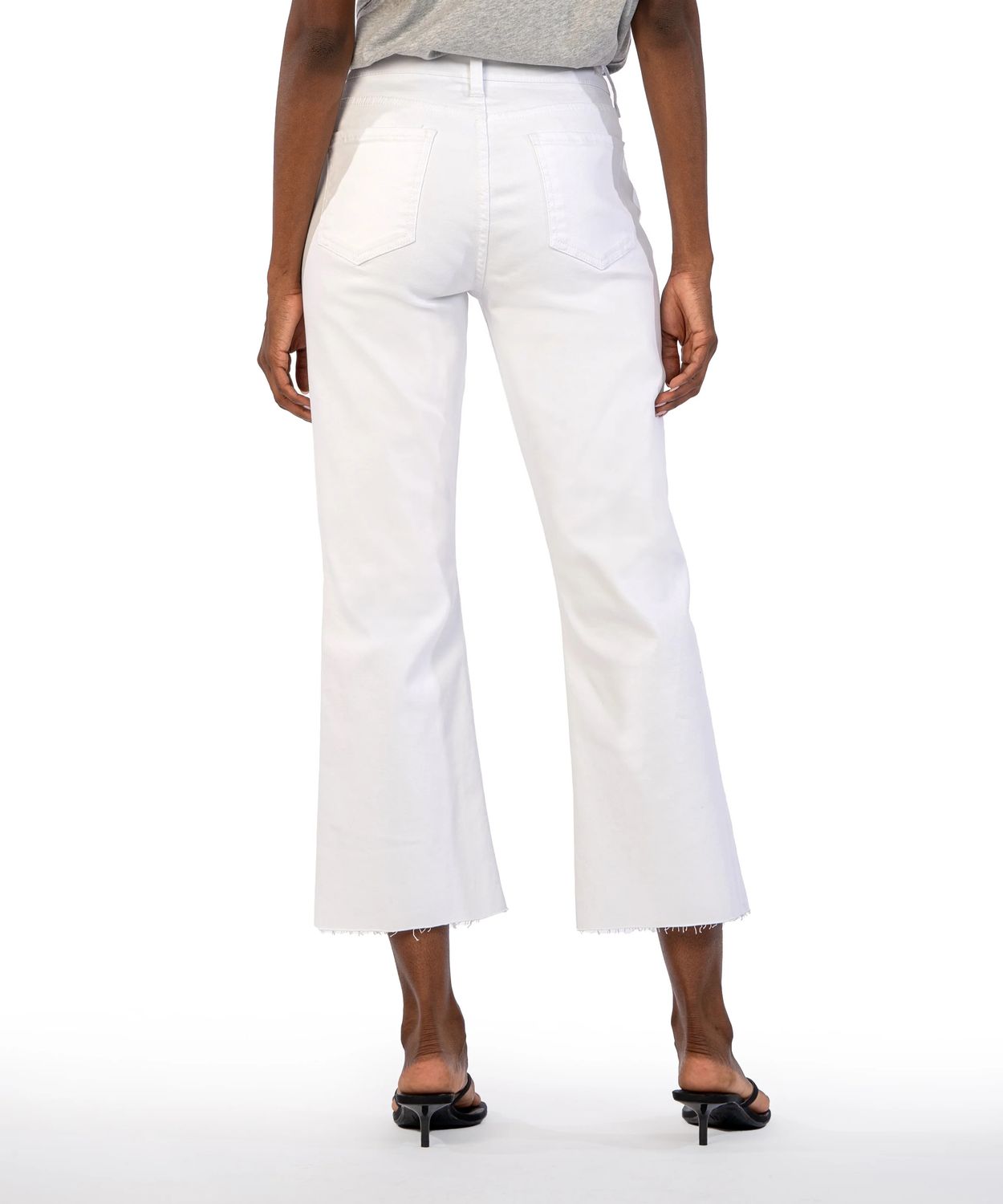 Kelsey High Rise Ankle Flare With Raw Hem KP0513MD6L, Color: Optic White, Size: 2