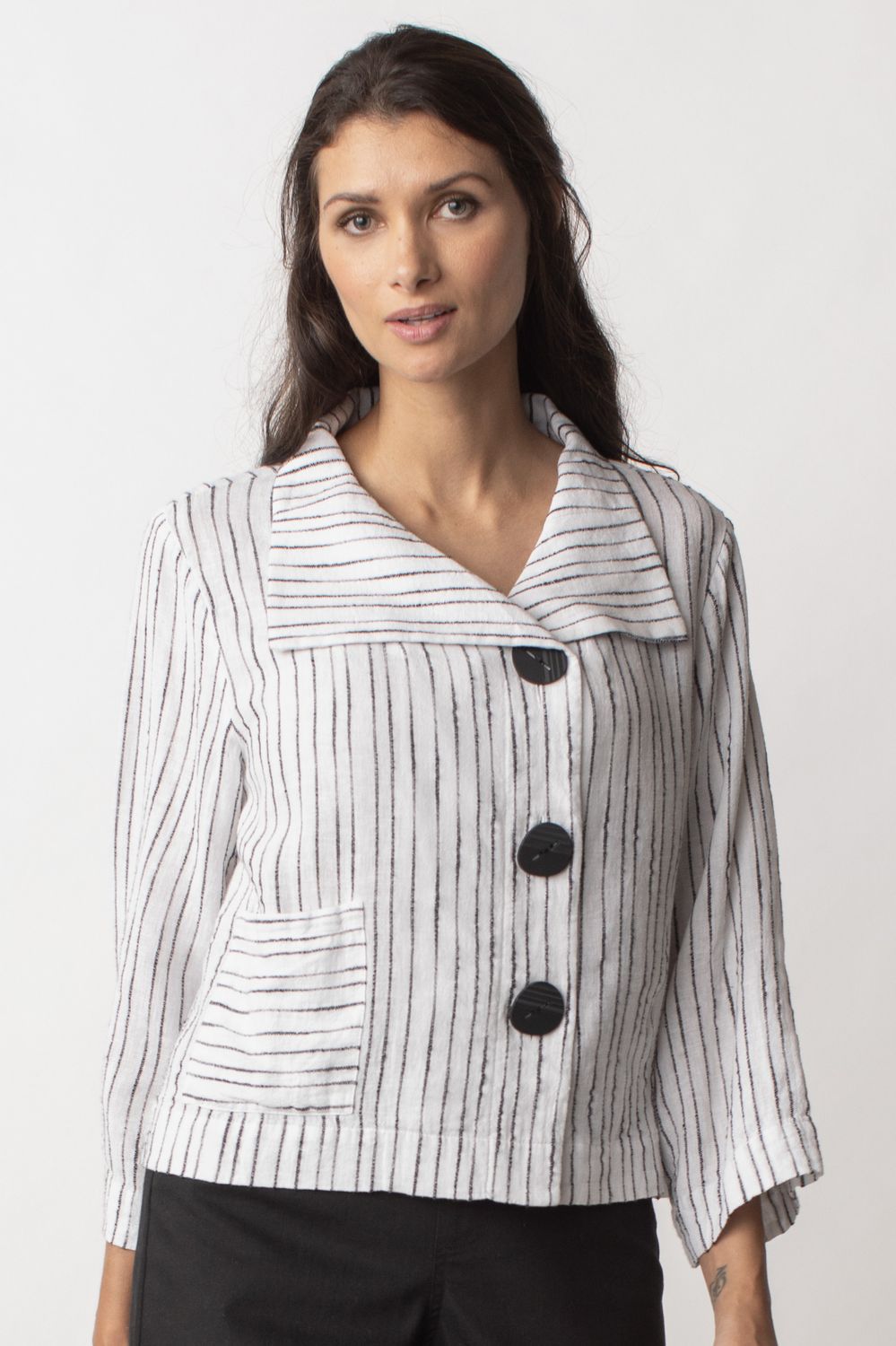 Swing Jacket 285468, Color: White Stripe, Size: S