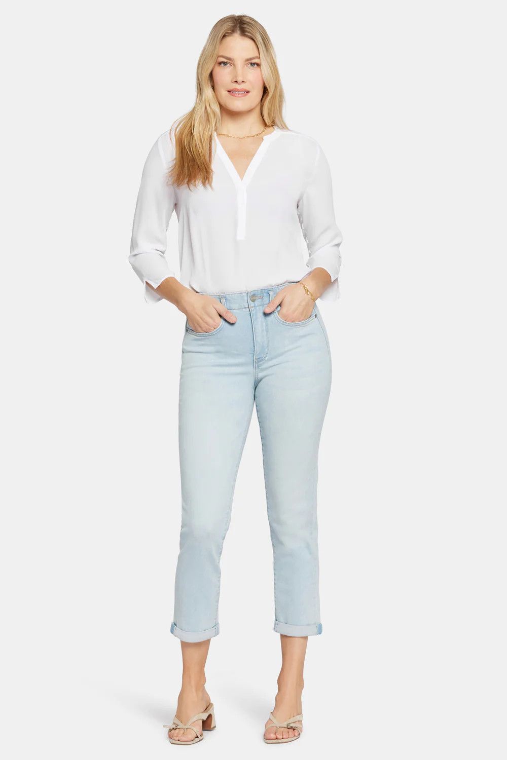 High Rise Margot Girlfriend Denim Pants MATK8649-BRTSD, Color: Brightside, Size: 0