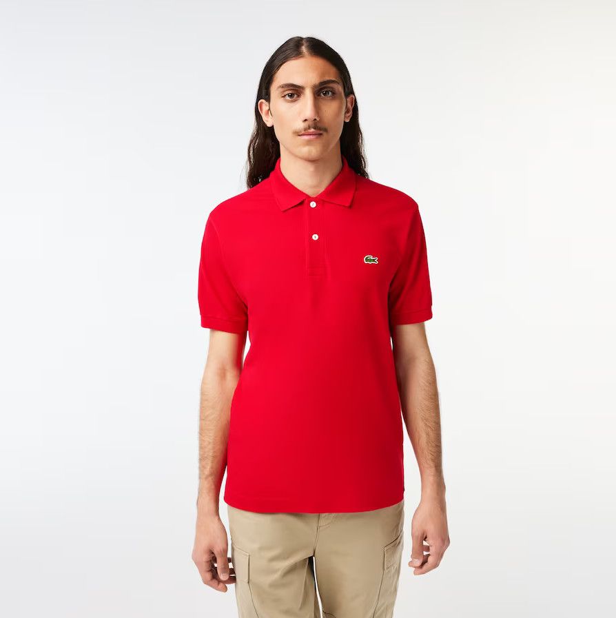 Men's Original L.12.12 Petit Piqué Cotton Polo l1212, Color: White 001, Size: 4 (M)