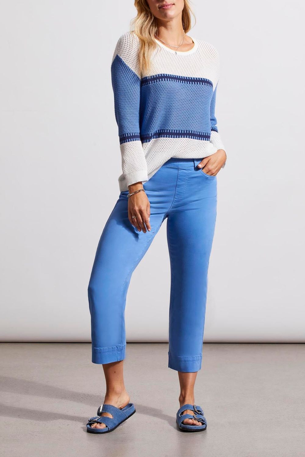 5 Pocket Pull On Kick Flare Capri 1647O-2020W