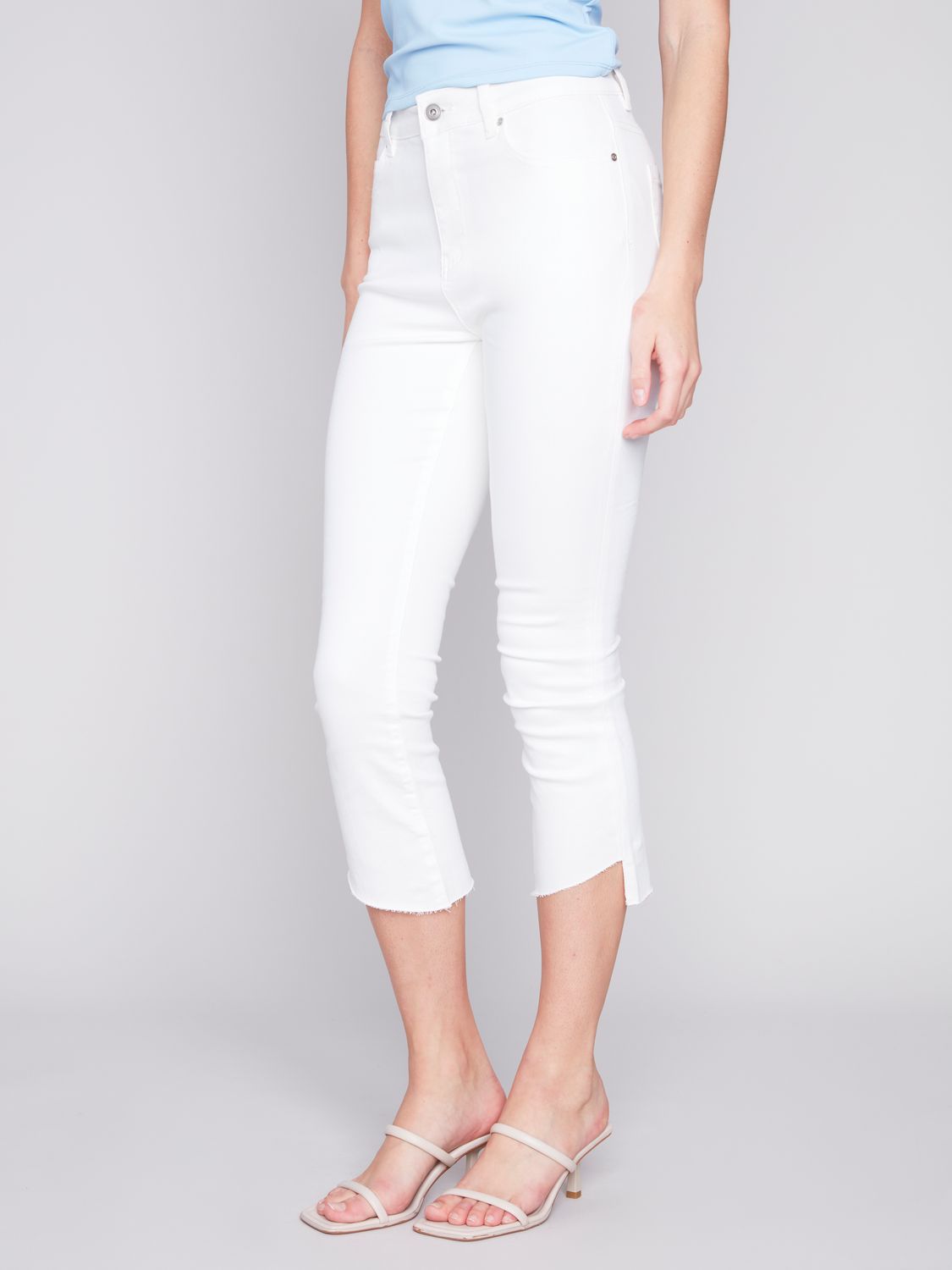 Bell Bottom Raw Edge Hem C5466/618C, Color: Bleach Blue, Size: 4