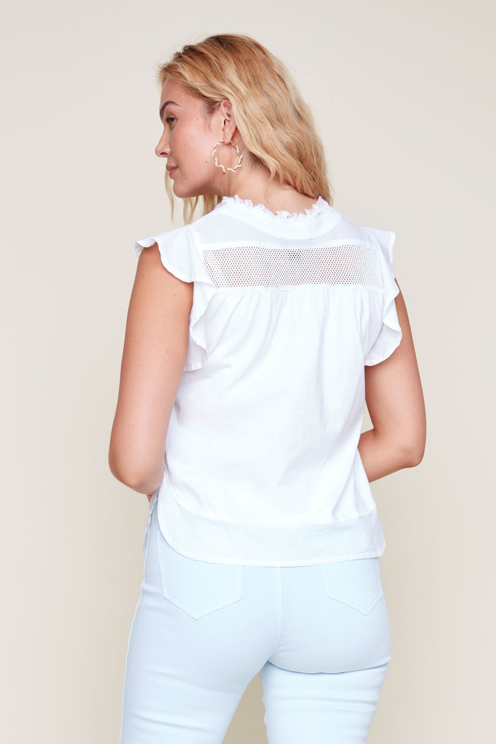 Woven Blouse R5105 993, Color: White, Size: XS