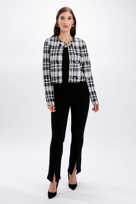 Knit Jacket Style 246239u, Color: Black/White, Size: S