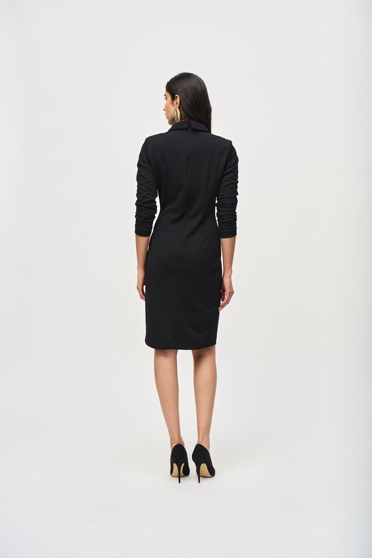 Scuba Crepe Blazer Dress 243146 , Color: Black, Size: 10