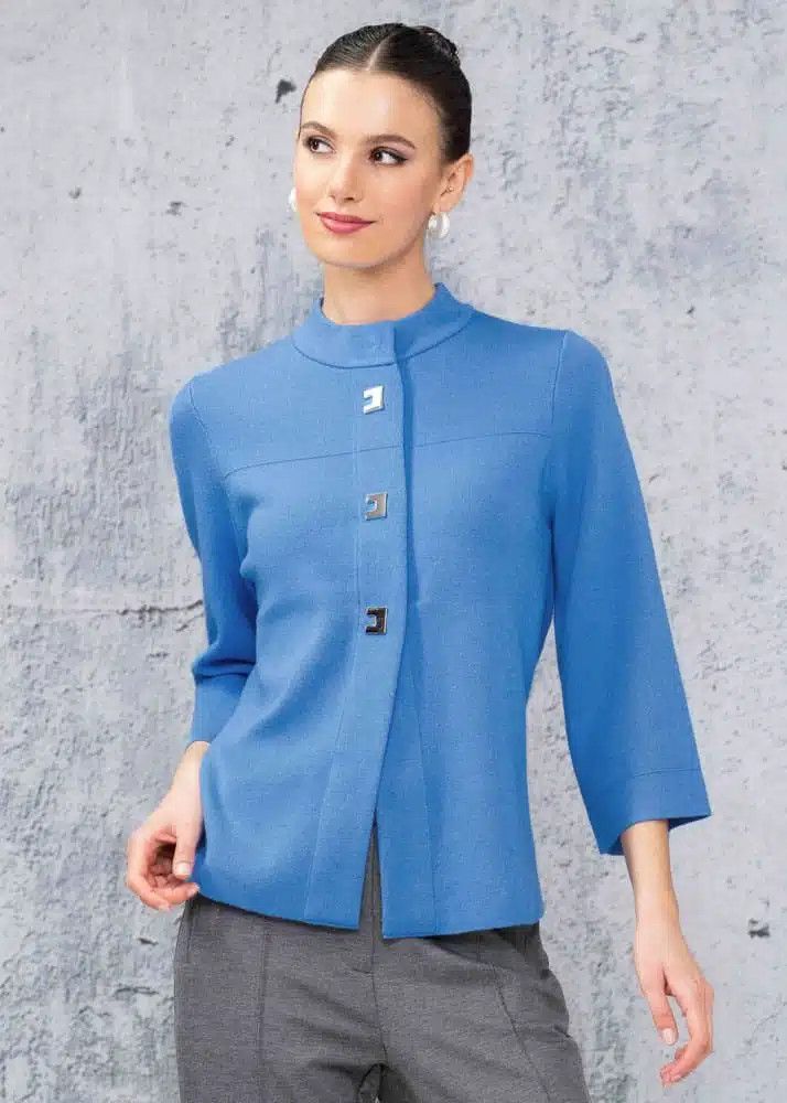 Cardigan Sweater A44075, Color: Blue, Size: XS