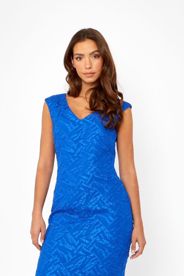 Knee-length Sheath Dress With Jacket 249291/249292, Color: Royal Blue, Size: M