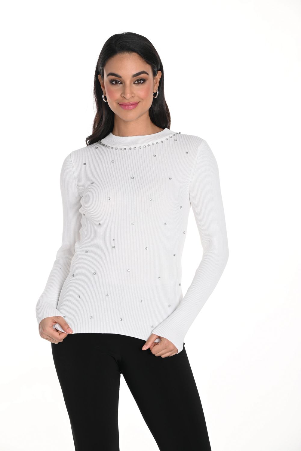 Bling Top 243463, Color: Offwhite, Size: S