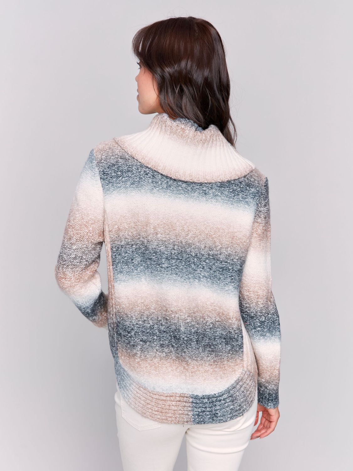 Cowl Neck Sweater C2316-093C, Color: Woodrose, Size: XS