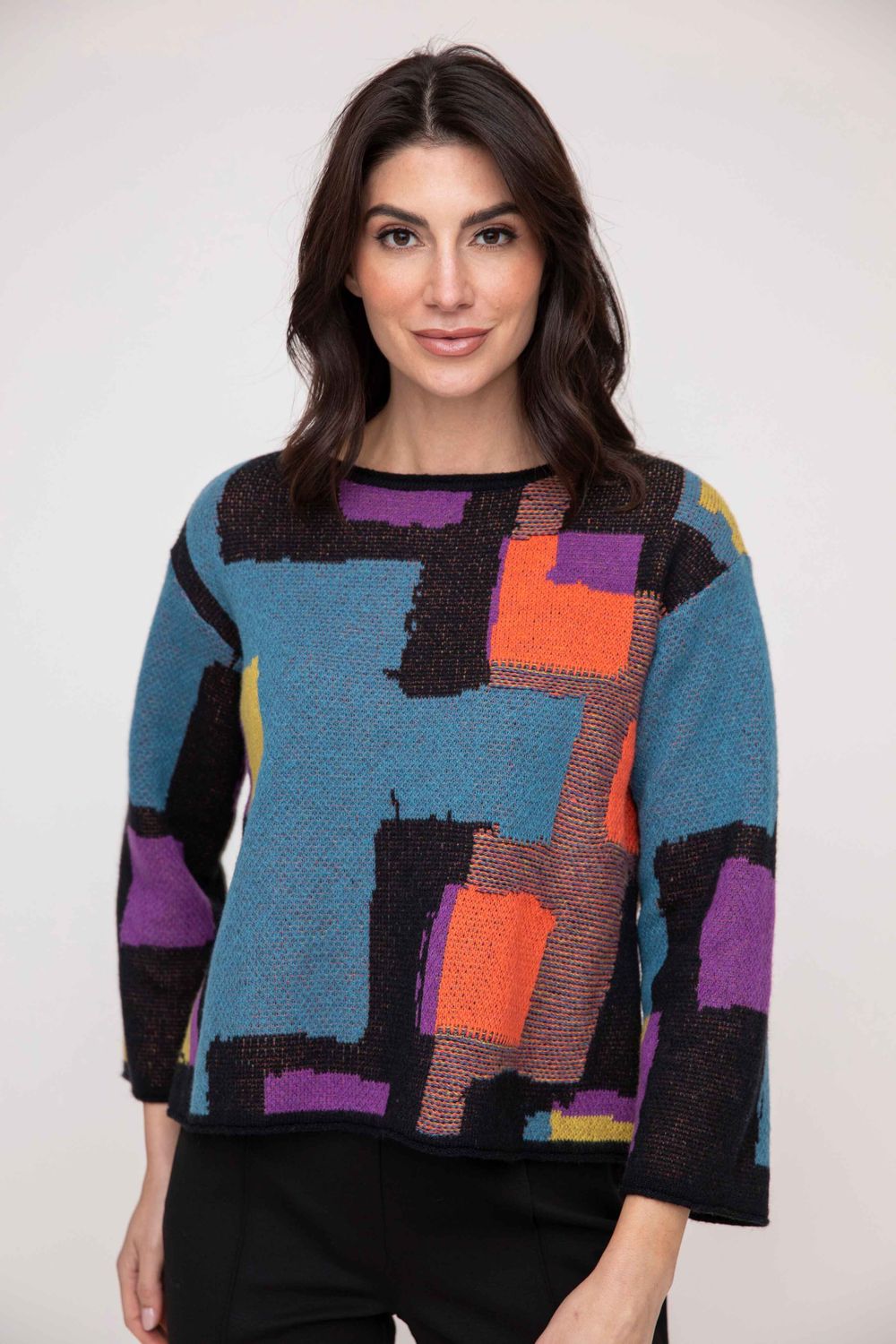 Collage Swing Pullover L430770, Color: Multi, Size: XS