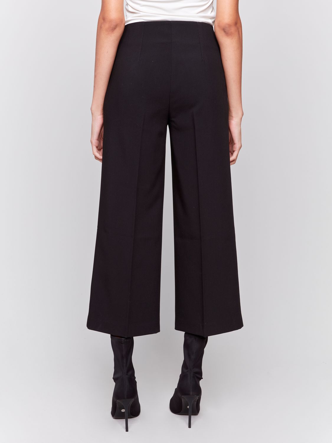 Pant With Side Zipper Wide Leg C5494R/838B, Color: Black, Size: 2