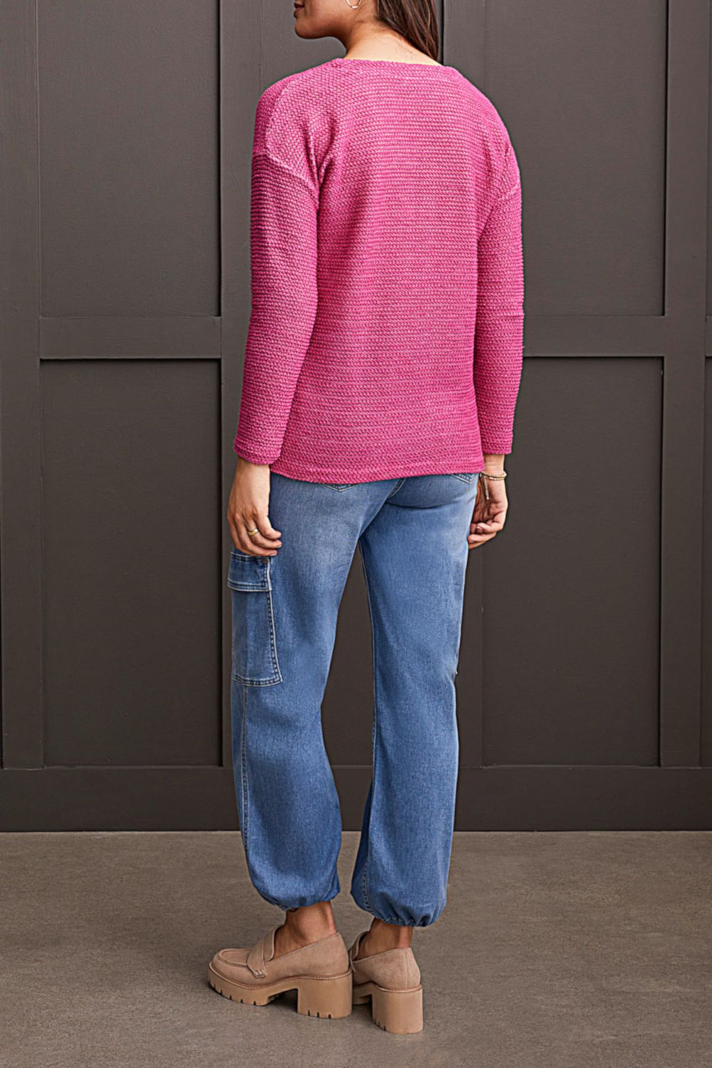 V Neck Tunic With Side Slits 5648O/4852, Color: Eggshell, Size: XS