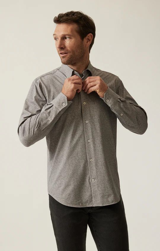 Pied Poule Shirt In Grey Melange H0211073-80018, Size: M