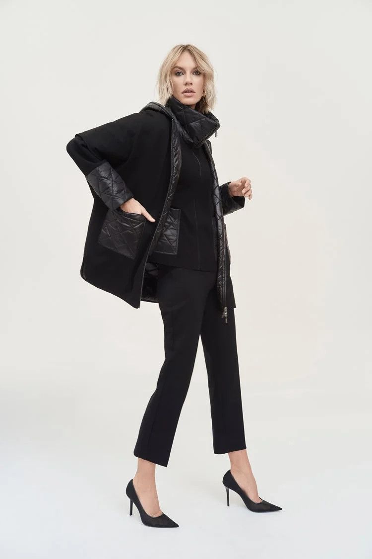 Heavy Knit Straight Pull-On Pants 243049 , Color: Black, Size: 6