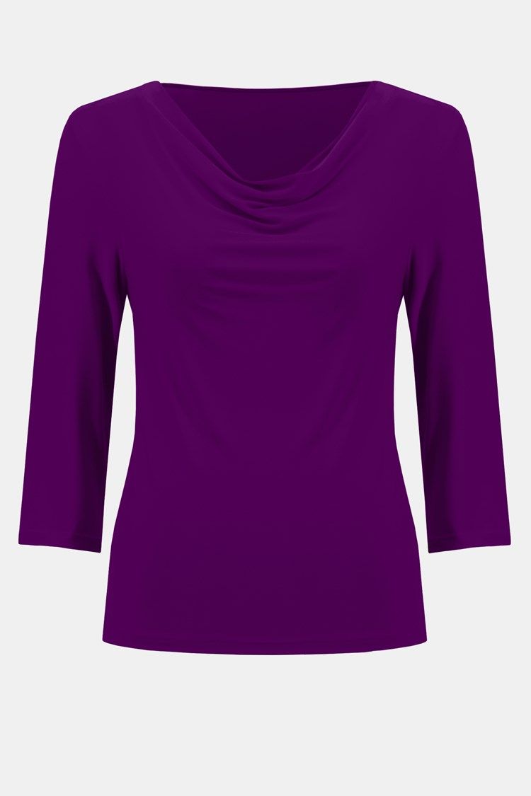 Silky Knit Cowl Neck Top 243318 