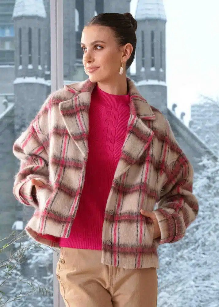 Jacket A44130, Color: Fuchsia, Size: XS