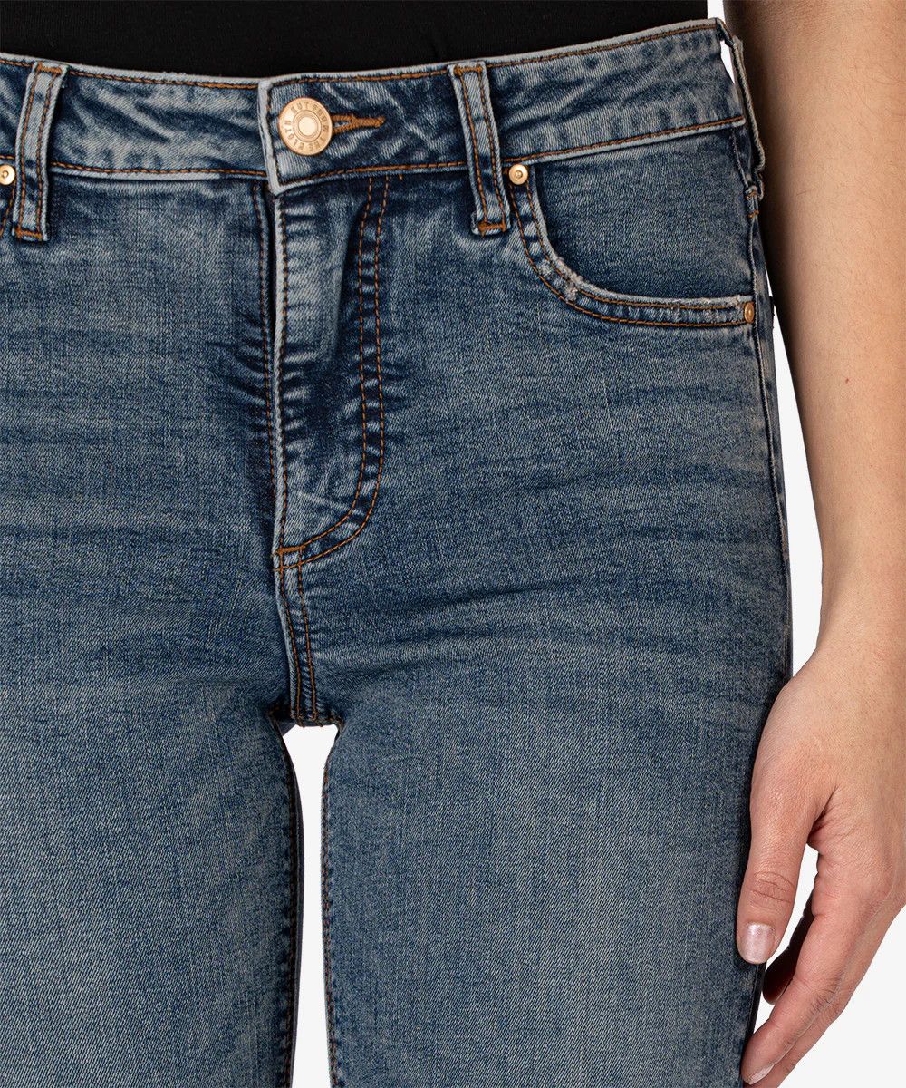 Stella High Rise Fab Ab Flare KP1611MA6, Color: DEBONAIRLY W/DK BASE WASH, Size: 0