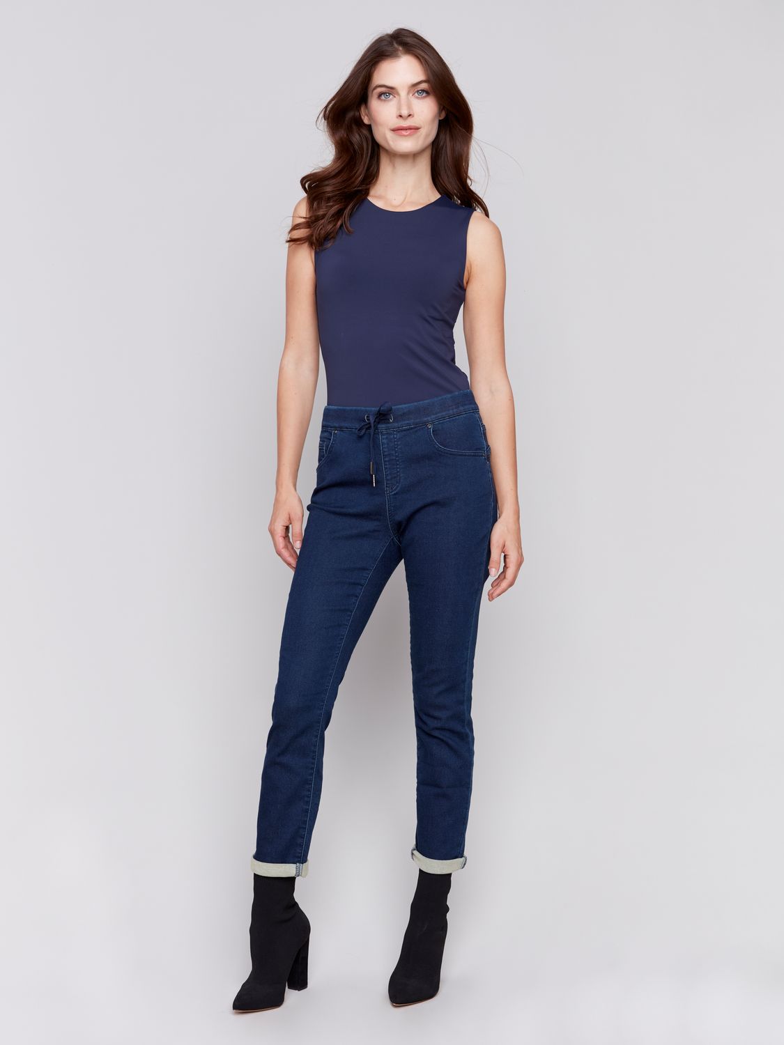 Knit Denim Pant C5347X/293B, Color: Blue Black 283, Size: XS