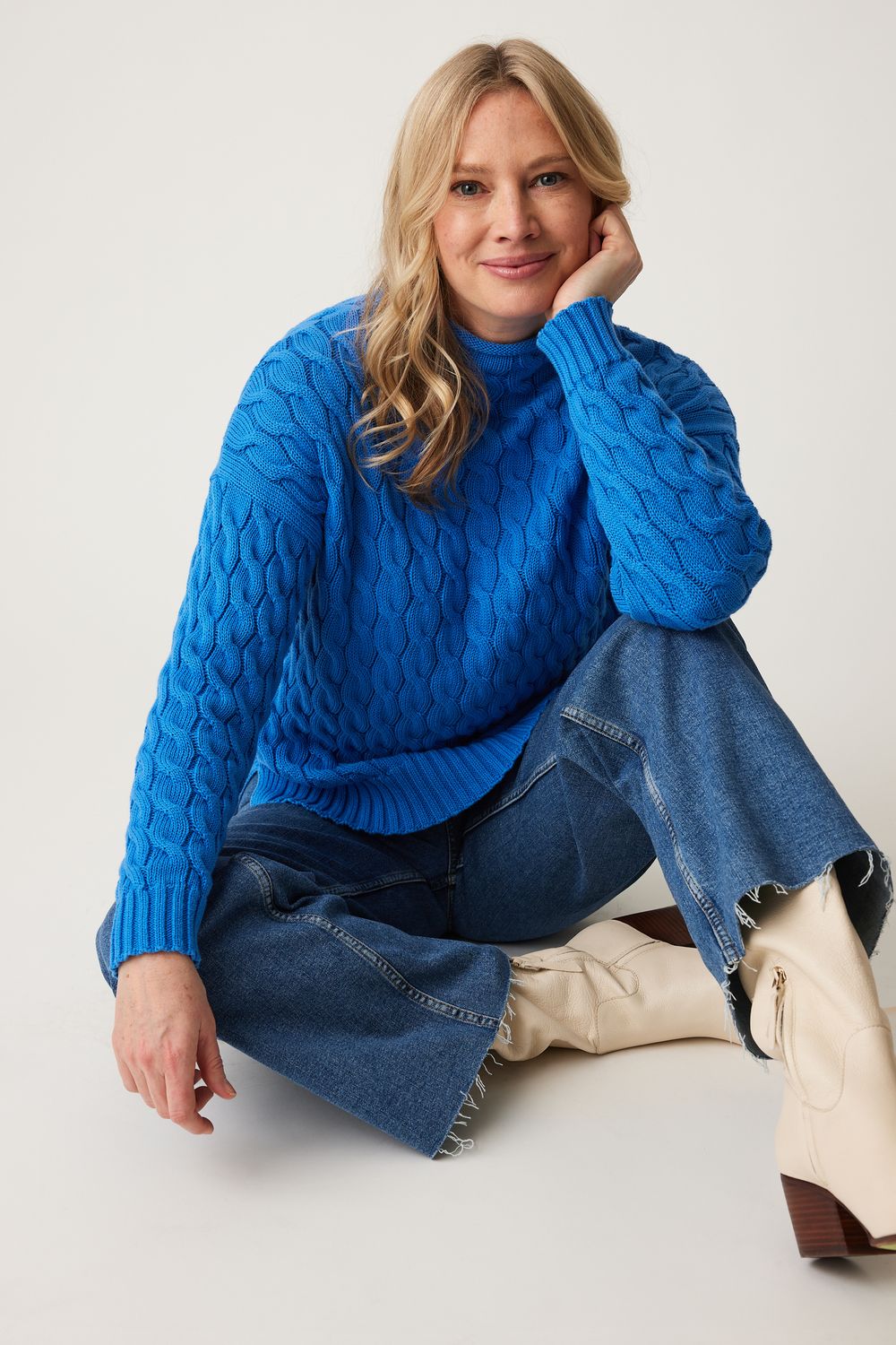 Funnel Neck 75320, Color: Cruise Blue, Size: S