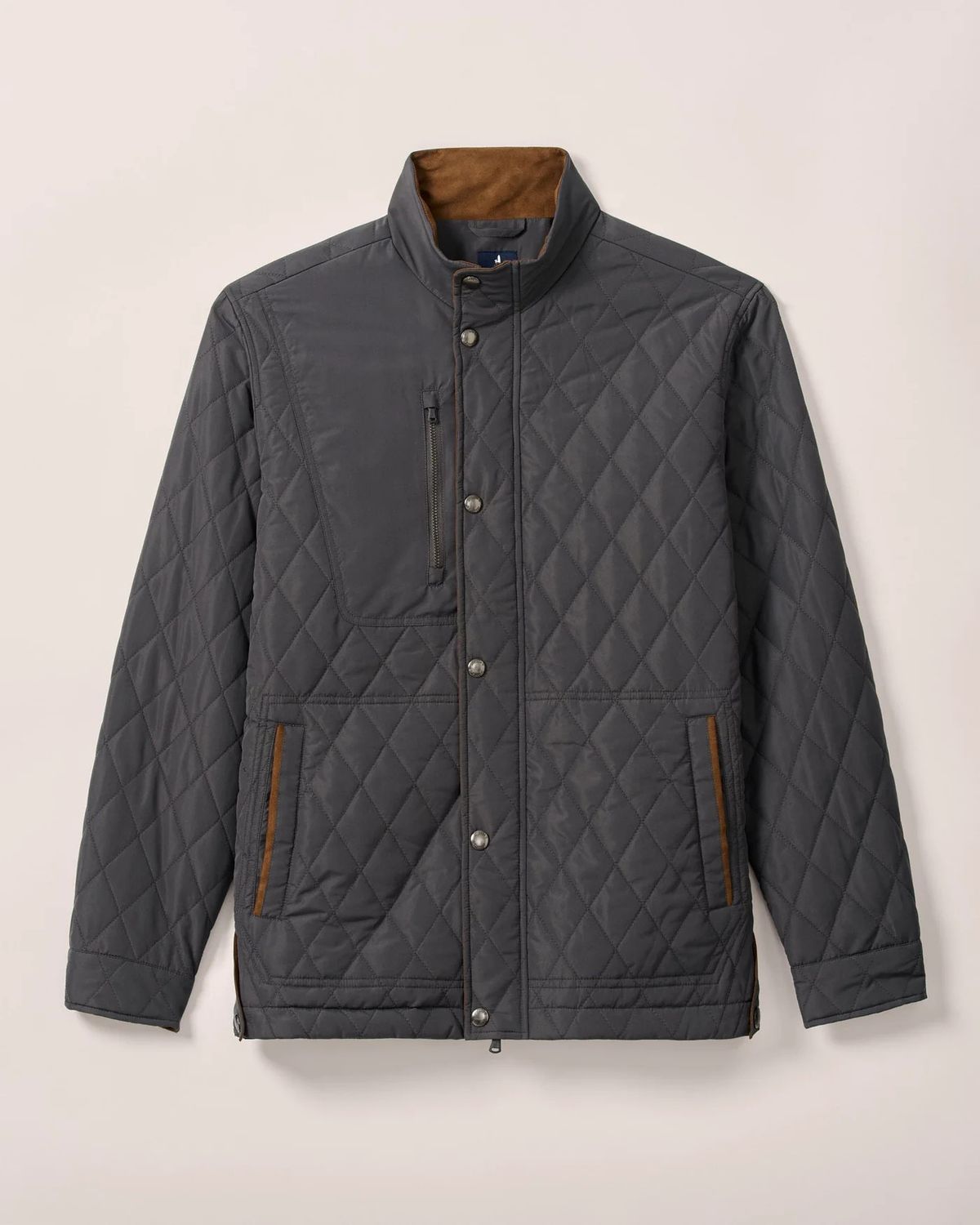 Juno Quilted Snap Jacket JMJK100650, Color: Navy, Size: M