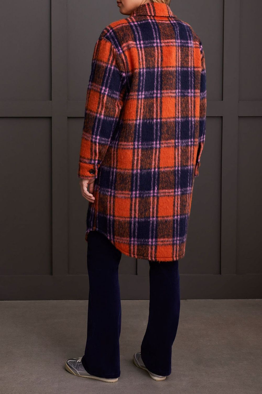 Drop Shoulder Long Shacket 7538O/4656
