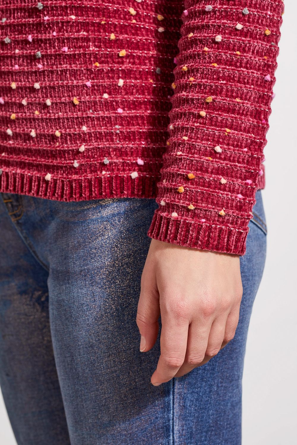 Crew Neck Sweater 7564O/4646, Color: Port Wine, Size: XS