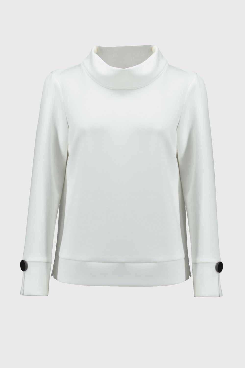 Scuba Jersey Boxy Top 244129 , Color: Offwhite, Size: 6