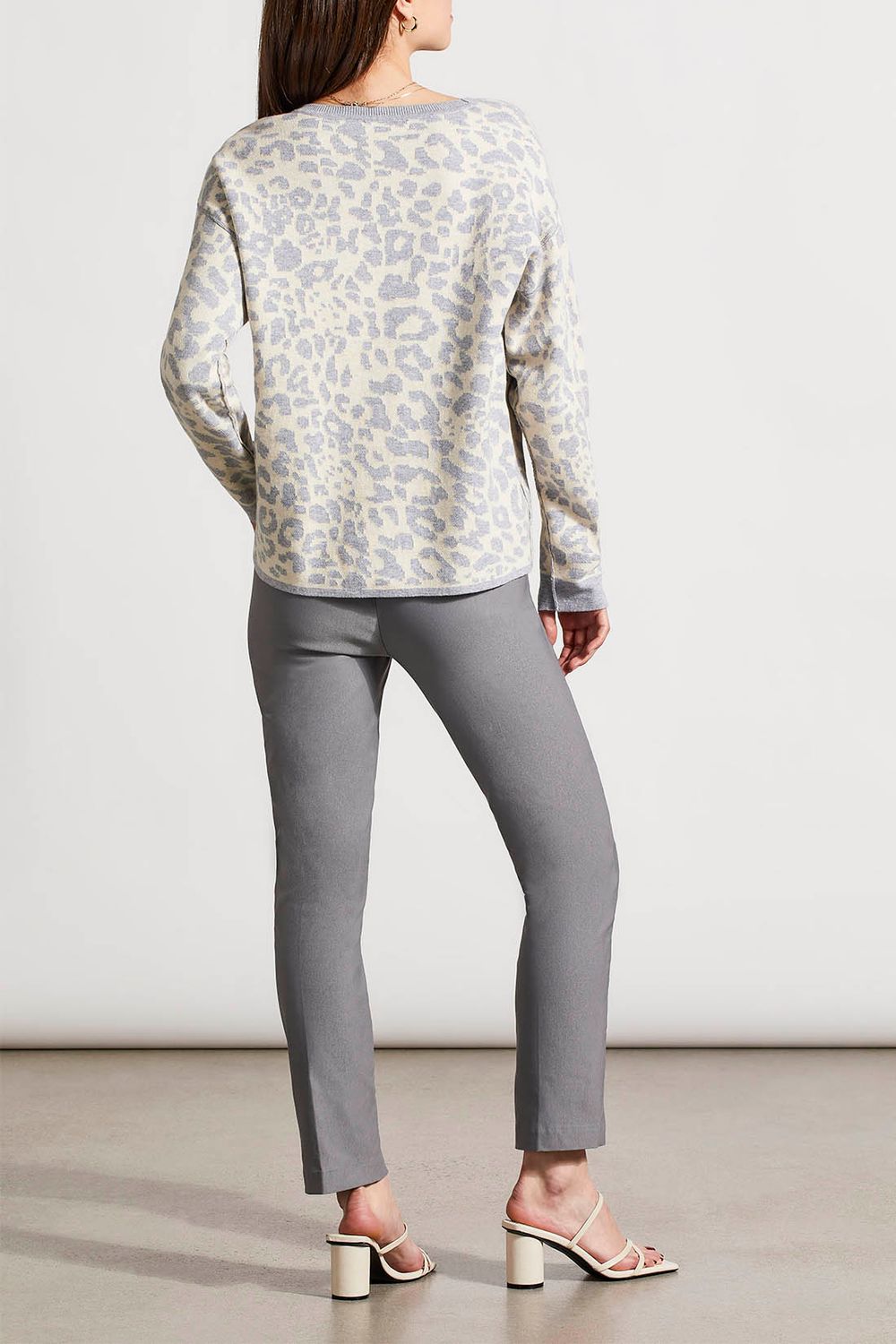 Crew Neck Reversible Sweater 1597O/576, Color: Smokey Grey, Size: S