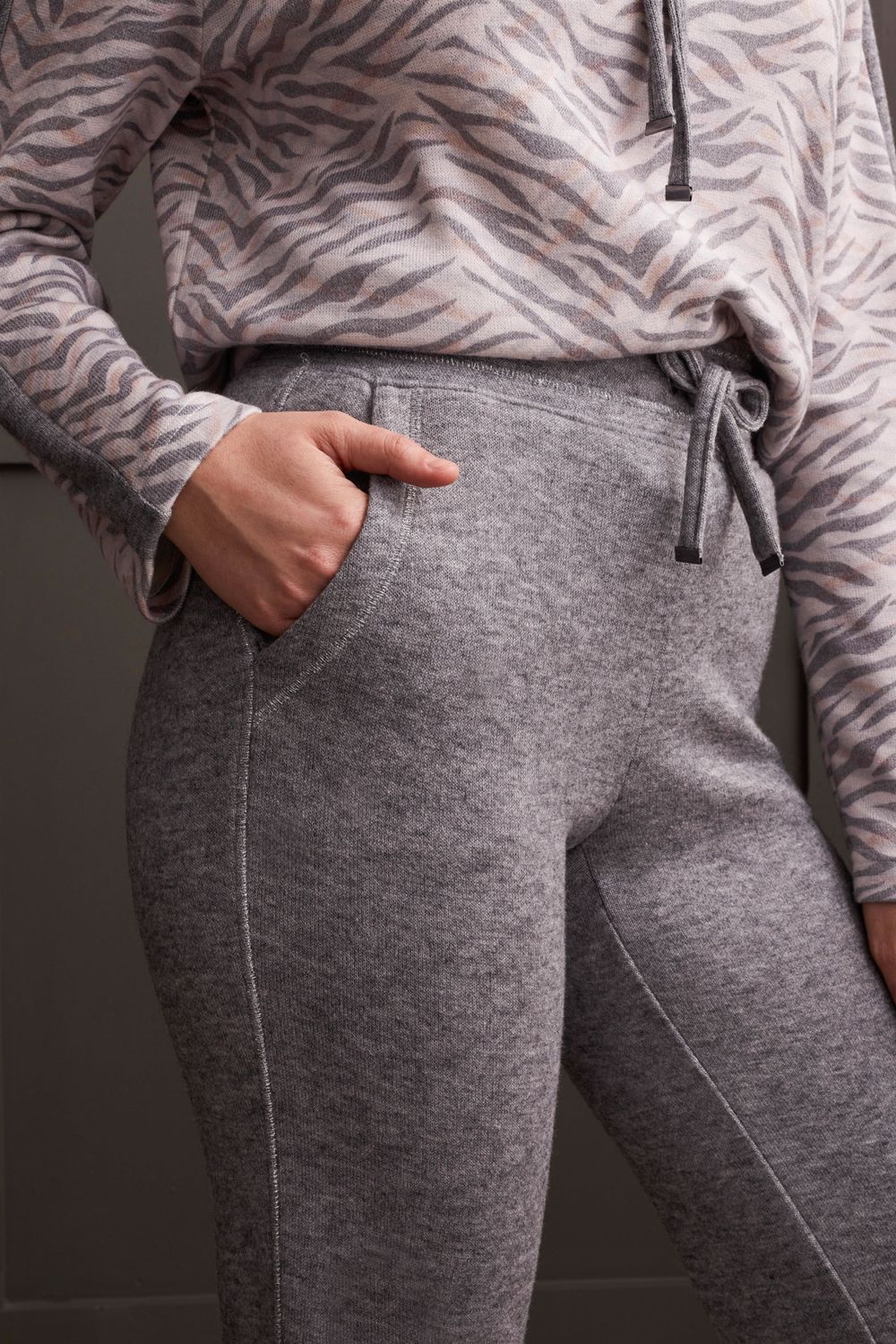 Pull On Pant With Pockets 1895O-8010, Color: Grey Mix, Size: S