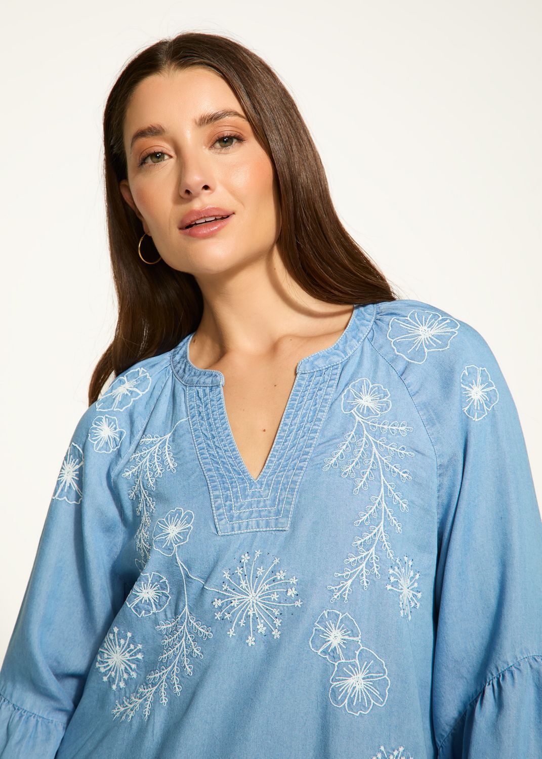 Embroidered Chambray Shirt 7051846