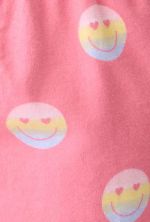 Keep On Smiling Flannel PJ Set RPFLPJ, Color: HOT PINK, Size: S