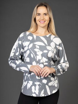 Flower Print Sweater V2808
