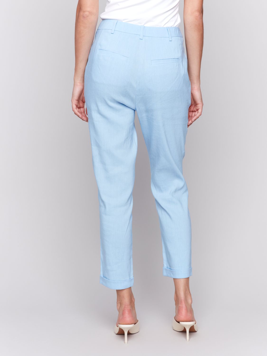 Linen Stretch Pants C5647/771B, Color: Blueshell, Size: 6