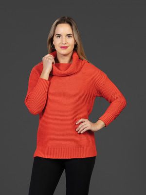 Cowl Neck Sweater V2886, Color: Blue, Size: S