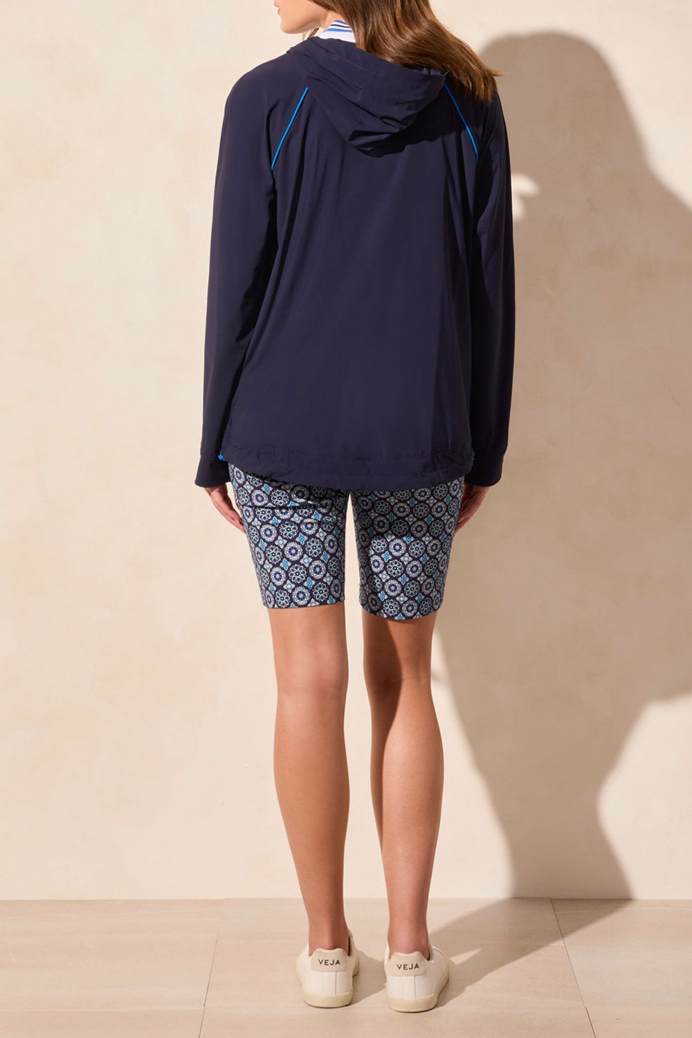 Hooded Jacket With Contrast Detail 2086O/3668, Color: Deep Blue, Size: S
