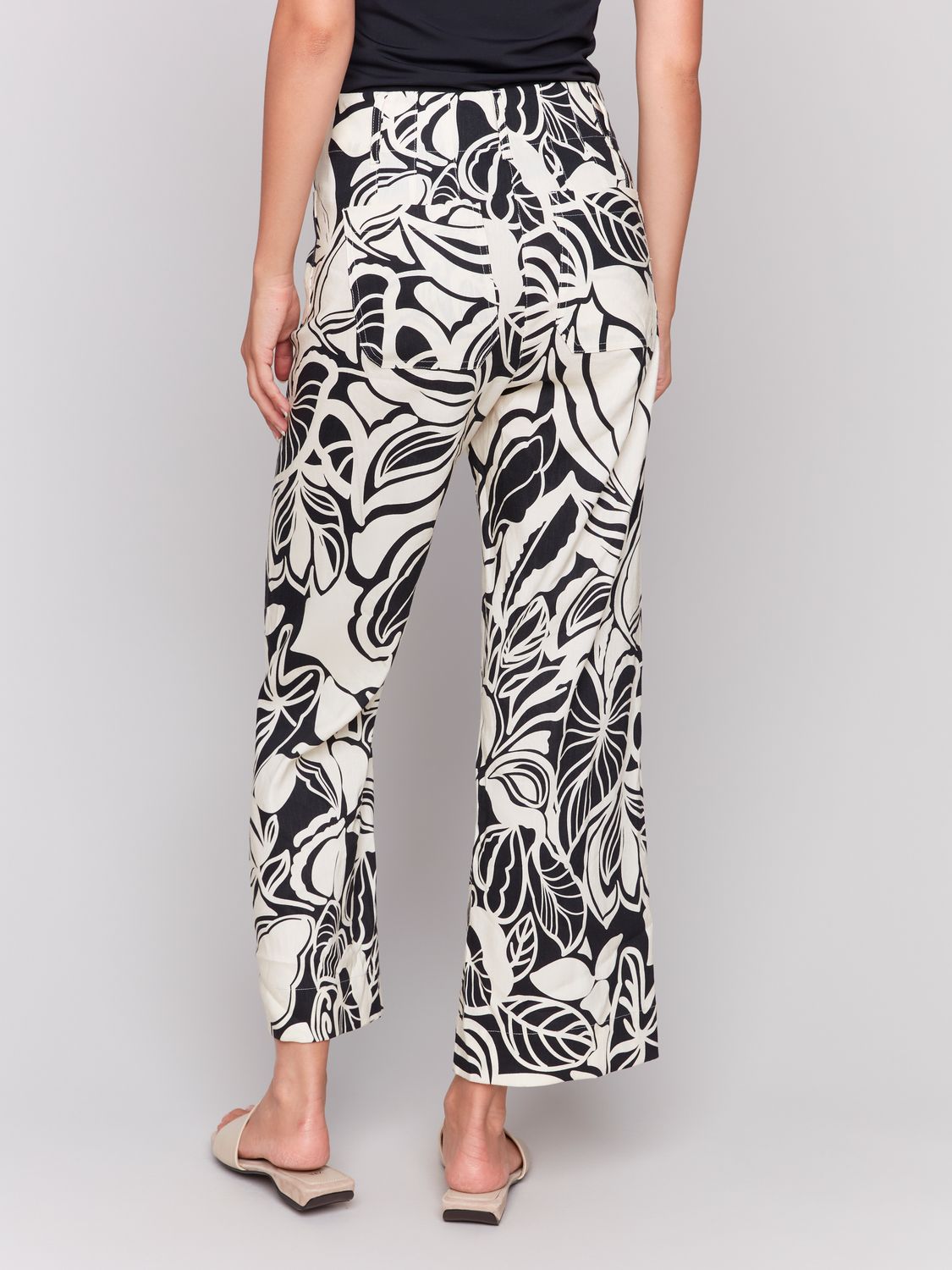 Printed Cropped Straight Leg Pant C5462RP/771B, Color: Botanical, Size: 6