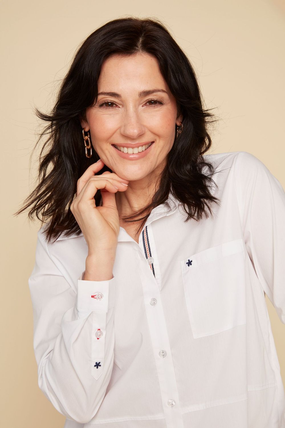 Woven Blouse R5150 790, Color: White, Size: S